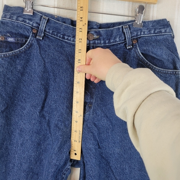 Vintage Lee Denim Jeans Blue Size 18 Short Loose‎ Fit Mom Jeans - Picture 5 of 10